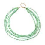 Collar en plata con Crisoprasa