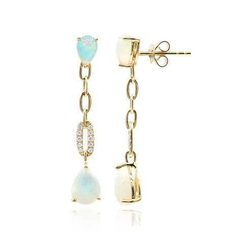 Gouden oorbellen met AAA Welo-opalen (CIRARI)