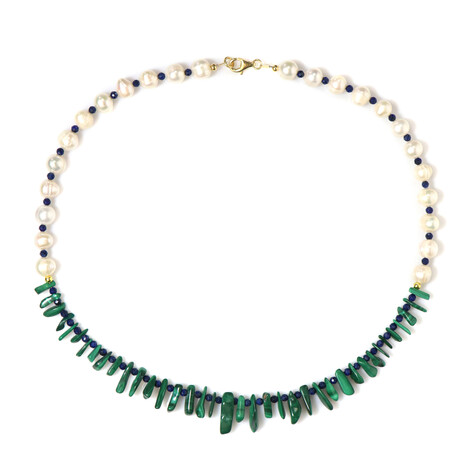 Malachite Silver Necklace (Riya)