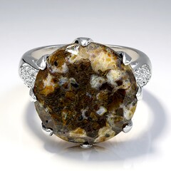 Anello in argento con Quarzo Dinosauro