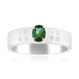 Zilveren ring met een groene Benedito toermalijn