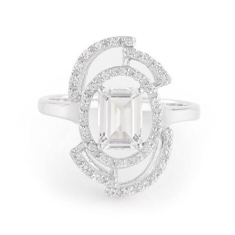 Anello in argento con Topazio Ghiaccio