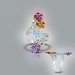 Anello in argento con Peridoto