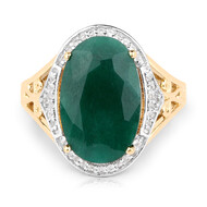Anillo en plata con Berilo color esmeralda