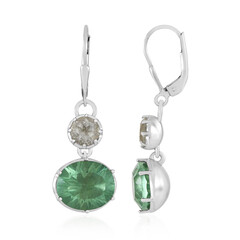 Pendientes en plata con Fluorita verde
