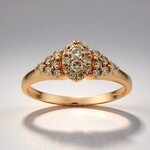 Anello in oro con Diamante Rose de France SI1 di Argyle (Annette)