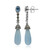 Boucles d'oreilles en argent et Aigue-marine (Annette classic)