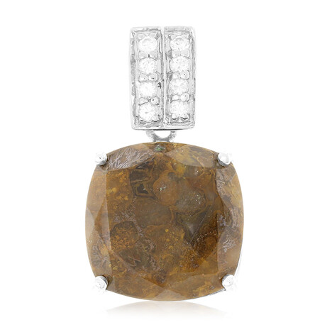 Dinosaurier-Quarz-Silberanhänger