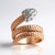 Anello in argento con Diamante Argyle Rose de France I1 (Annette)
