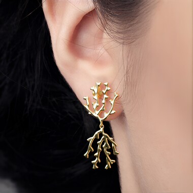 Pendientes en plata (Joias do Paraíso)