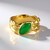 Anello in argento con Onice Verde