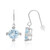 Himmelblauer Topas-Silberohrringe
