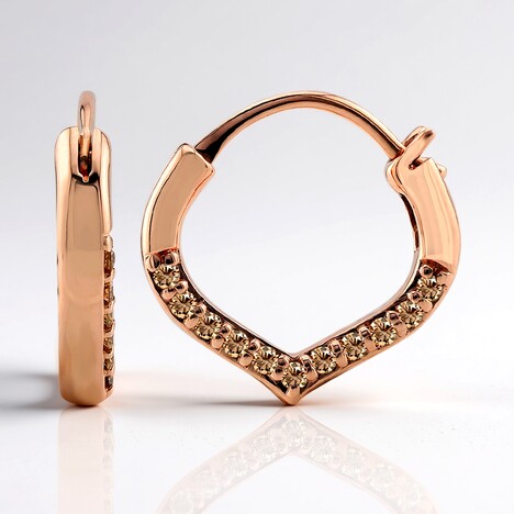 Orecchini in oro con Diamante Rose de France SI1 di Argyle (Annette)