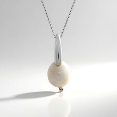 Collana in argento con Perla d'Acqua Dolce Bianca (Joias do Paraíso)