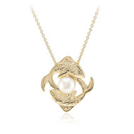 Collana in argento con Perla d'Acqua Dolce Bianca