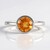 Bague en argent et quarz orange