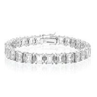 Weißer Topas-Silberarmband
