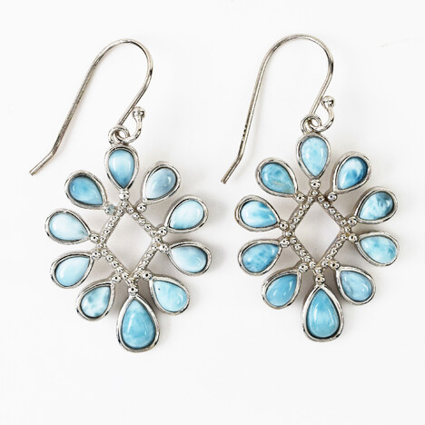 Orecchini in argento con Larimar