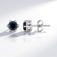Pendientes en oro con Diamante azul I2 (SUHANA)