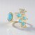 Anello in oro con Turchese Sleeping Beauty (Ornaments by de Melo)