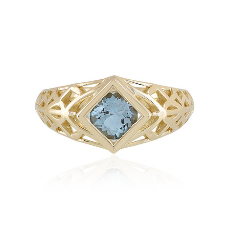 AAA-Brasilianischer Aquamarin-Goldring (Ornaments by de Melo)