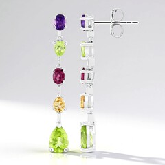 Orecchini in argento con Peridoto