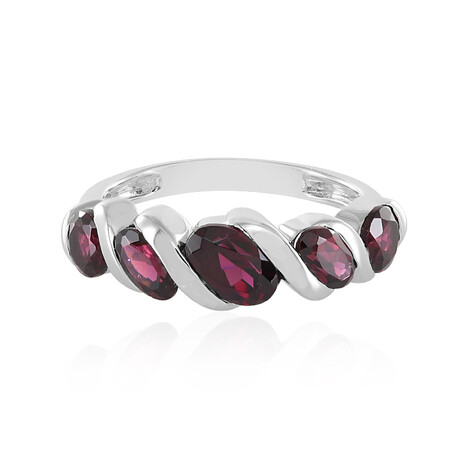 Himbeer-Rhodolith-Silberring