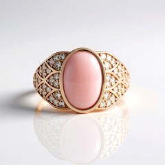 Anillo en plata con Ópalo rosa