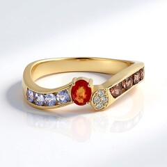 Anello in oro con Zaffiro Tramonto (Adela Gold)