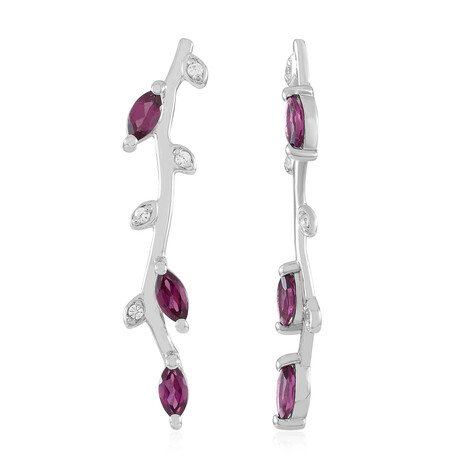 Orecchini in argento con Rodolite