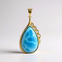 Ciondolo in oro con Larimar