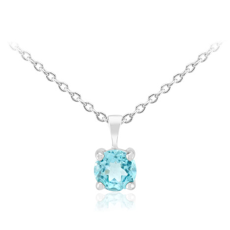 Blue Apatite Silver Necklace