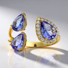 Anello in oro con Tanzanite AAA
