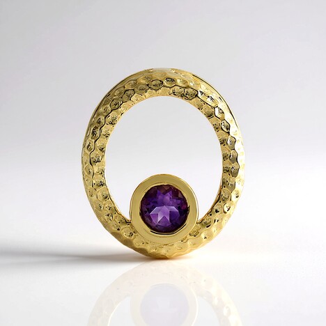 Ciondolo in argento con Ametista del Marocco (MONOSONO COLLECTION)