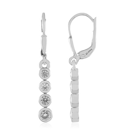 Zirkon-Silberohrringe
