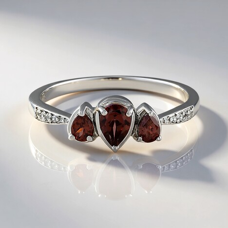 Anello in argento con Zircone Rosa