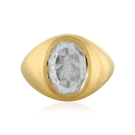 Weißer Quarz-Silberring