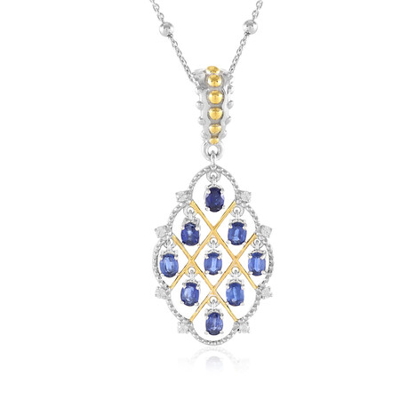 Nepalesischer Kyanit-Silberhalskette (Dallas Prince Designs)