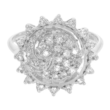 Anello in argento con Topazio Bianco