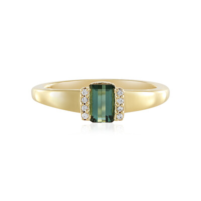 Anillo en plata con Turmalina verde Benedito (Adela Silber)