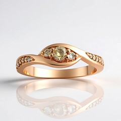 Anello in oro con Diamante Rose de France SI1 di Argyle (Annette)