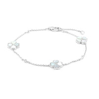 Zilveren armband met parelmoer