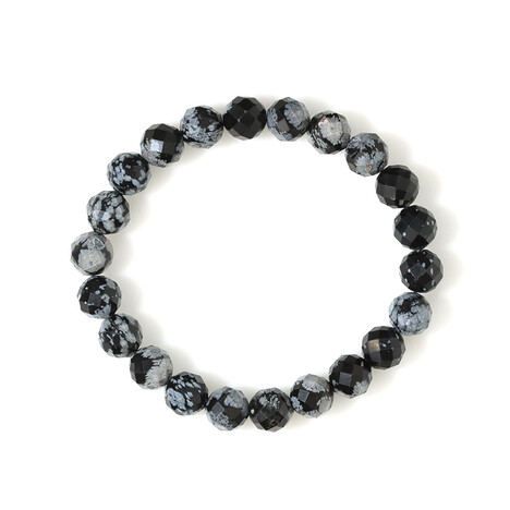 Schneeflocken-Obsidian-Armband