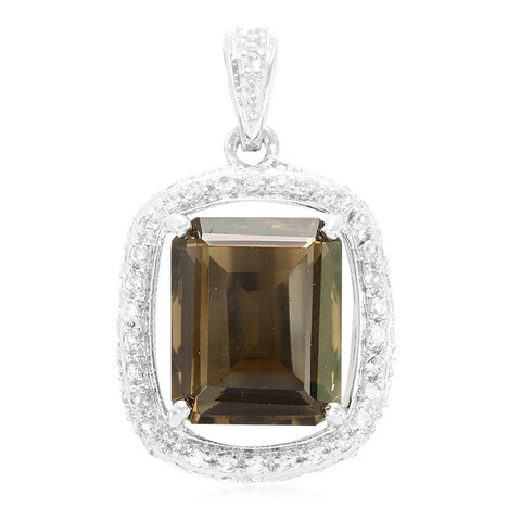 Rauchquarz-Silberanhänger