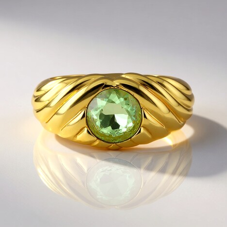Anello in argento con Fluorite Verde (SAELOCANA)