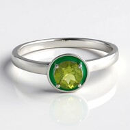 Peridot Silver Ring