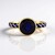 Anello in argento con Zaffiro Blu del Madagascar