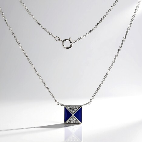 Collana in argento con Topazio Bianco