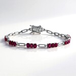 Bracelet en argent et Rubis de Madagascar