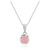 Collana in argento con Quarzo rosa pastello
